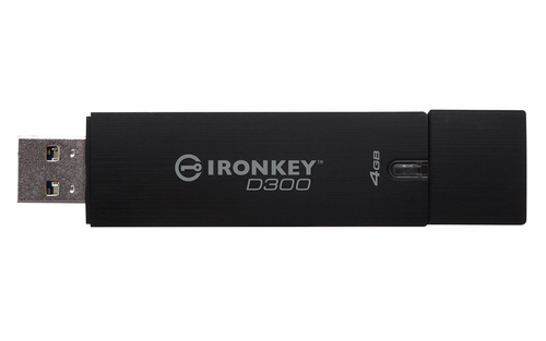 Kingston Technology IronKey D300 4GB USB 3.0 FIPS 140-2 Level 3 AES 256-bit