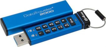 Kingston DataTraveler 2000, 64GB, AES Encryption, USB 3.0