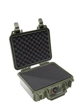 PELICAN 1200 skrzynia z gąbką/zielona